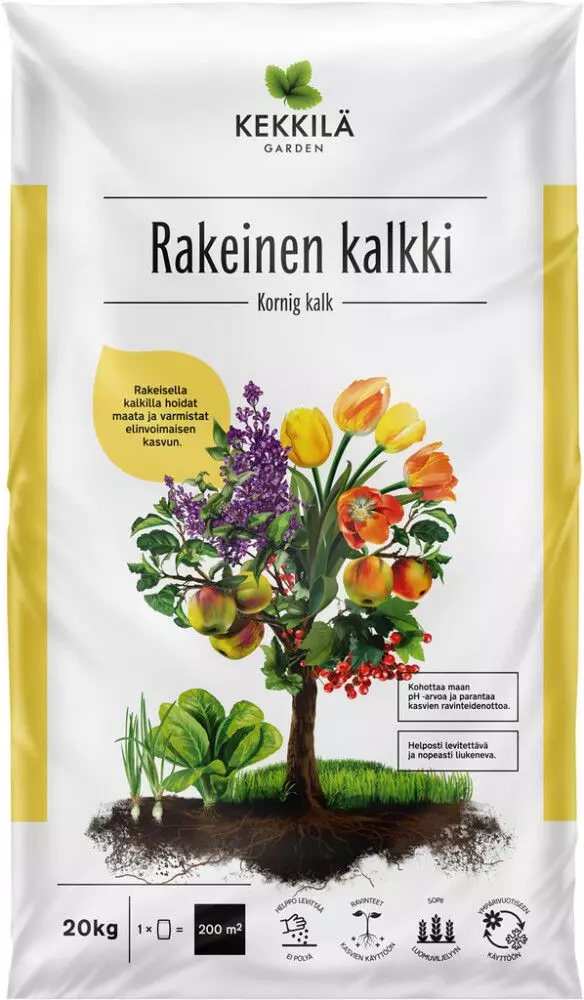 Kekkilä Rakeinen kalkki 20g - Puutarhalannoitteet - 6433000610421 - 1