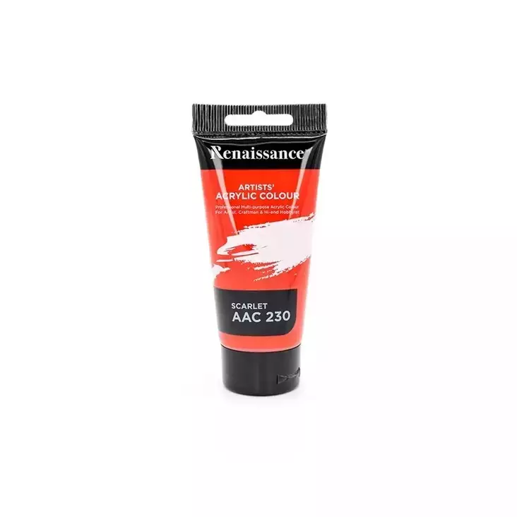Akryylimaali 75ml Scarlet AAC 230 - Valmisvärit - 8851907234331 - 1