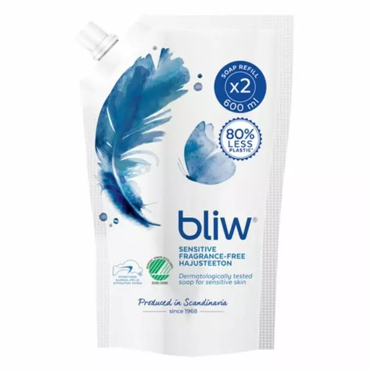 Bliw Sensitive täyttöpussi 600ml - Nestesaippuat - 7310610017521 - 1