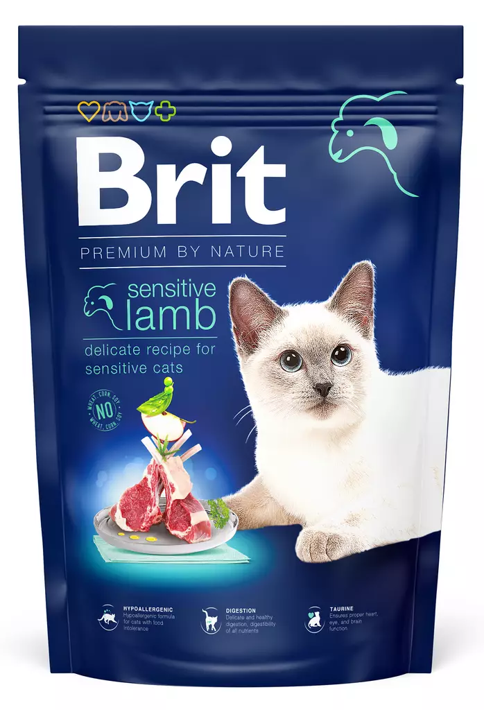 BRIT PpN Lammasta herkkävat.1,5kg - Kissan kuivaruoat - 8595602553181 - 1