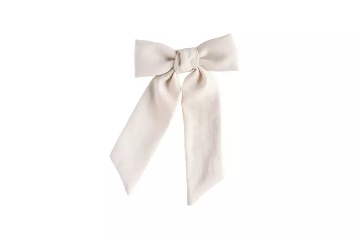 Cailap rusettihiussolki 8cm kerma - Hiuskoristeet - 6416274432401 - 1