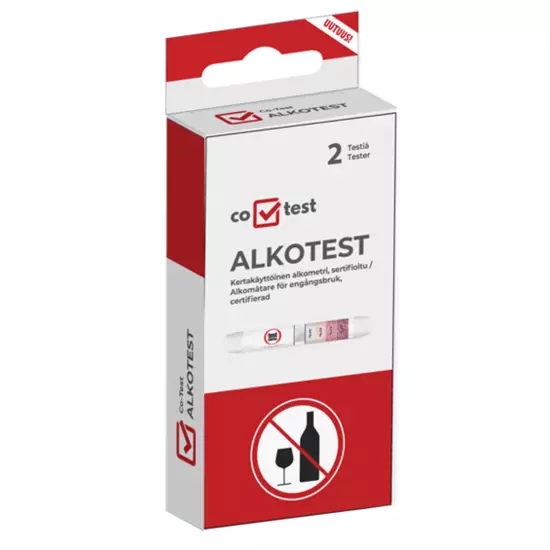 Co-Test alkoholitesti 2kpl - Arjen apuvälineet terveyteen - 6429810780331 - 1