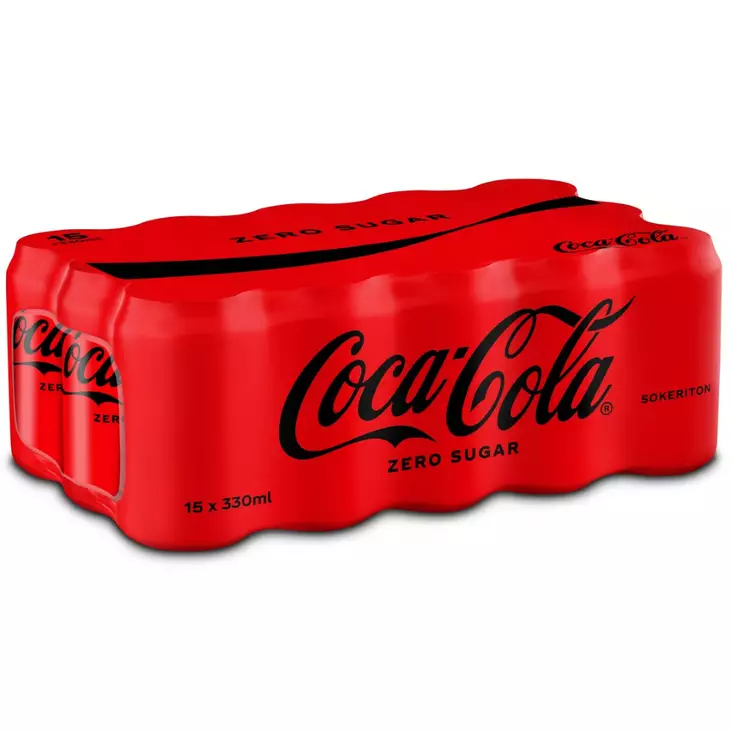 COCA-COLA ZERO 15-PACK - Virvoitusjuomat ja mixerit - 6415600513081 - 1