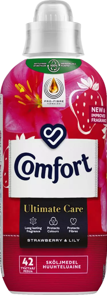 Comfort huuhteluaine 762ml Strawberry & Lily - Pyykinpesu- ja huuhteluaineet - 8720181249341 - 1