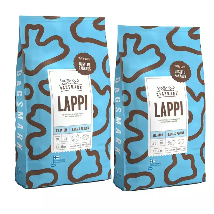 Dagsmark Lappi kana-peruna 2 X 10kg - Koiran kuivaruoat - 6430066380121-1 - 1