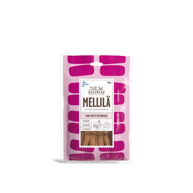 Dagsmark Mellilä kana-riista-metsäm 100g - Koiran herkut - 6430066381661 - 1