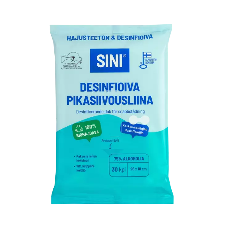 Desinfioiva pikasiivousliina 30 kpl - Pölyhuiskat ja siivousliinat - 6423800037511 - 1