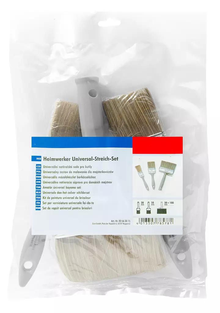 Puunsuojasivellinsarja 3-os. - Pensselit ja siveltimet - 4013307785781 - 1