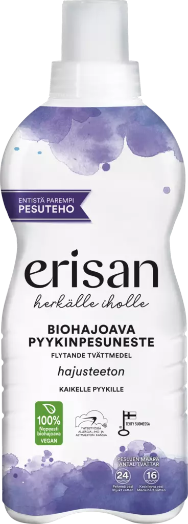 Erisan Biohajoava pyykinpesuneste 850ml - Pyykinpesu- ja huuhteluaineet - 6417964579161 - 1