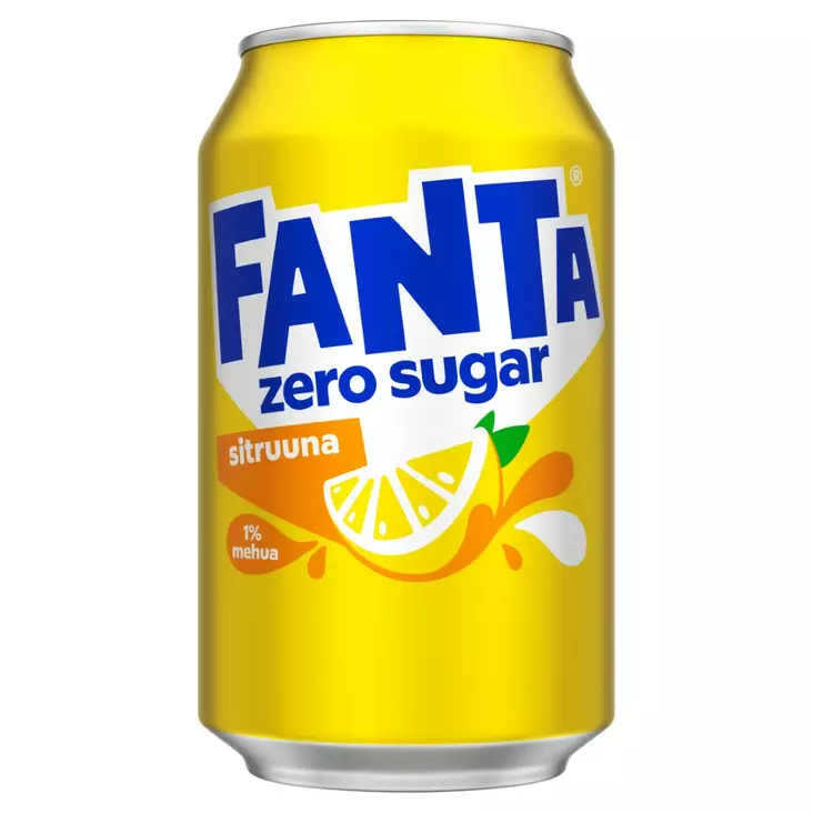 Fanta sitruuna sokeriton 0,33l - Virvoitusjuomat ja mixerit - 6415600577601 - 1