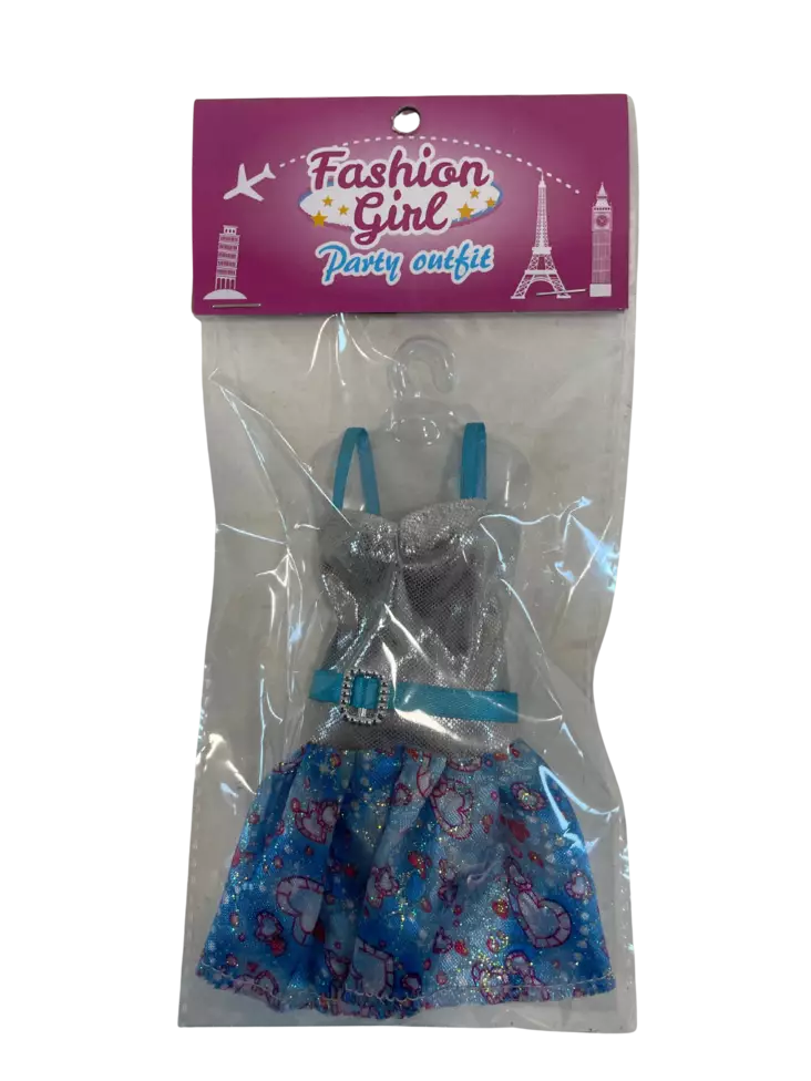 Fashion Girl muotinuken party mekko - Nuket ja tarvikkeet - 6438484006821 - 1