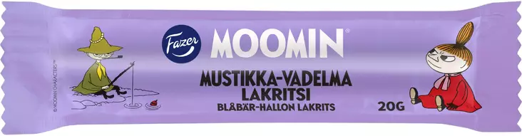 Fazer Muumi mustikkavadelma Lakritsi 20g - Karkit - 6416453076761 - 1