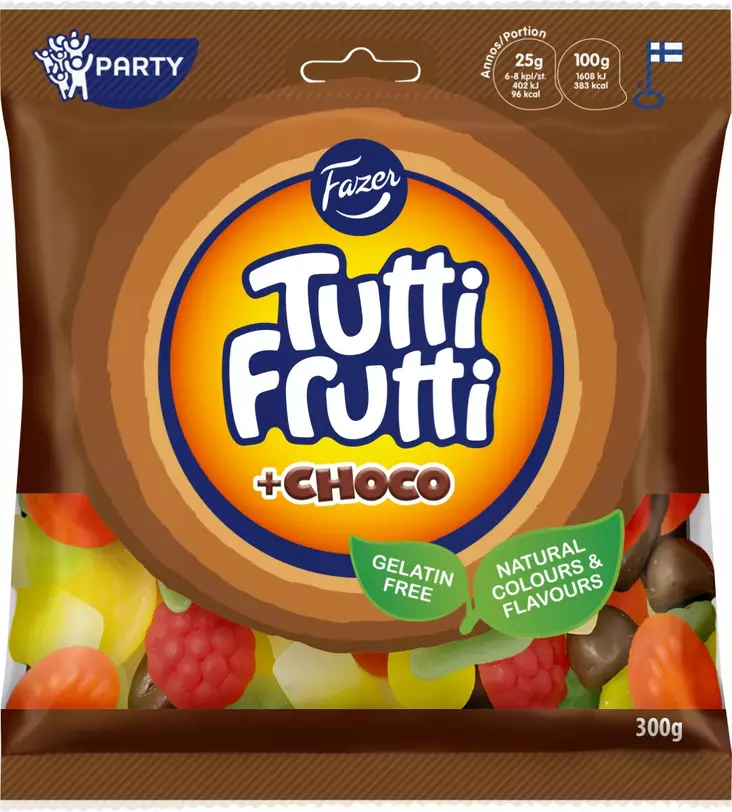 Fazer Tutti Frutti + Choco 300g - Karkit - 6416453033931 - 1