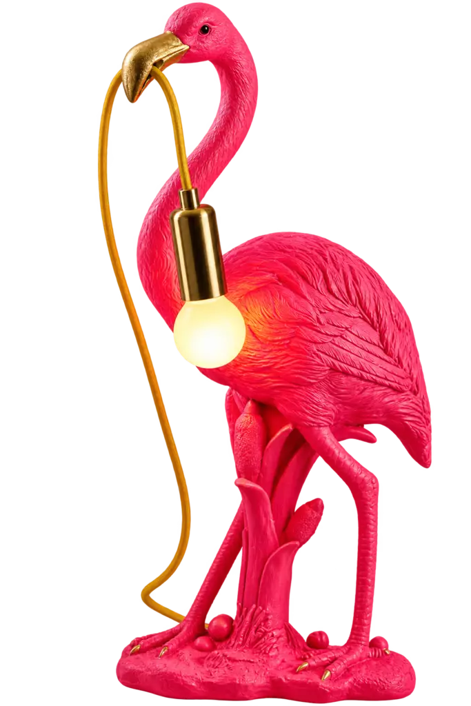 Flamingo pöytälamppu 45cm pinkki - Pöytä- ja sisustusvalaisimet - 8721037846981 - 2