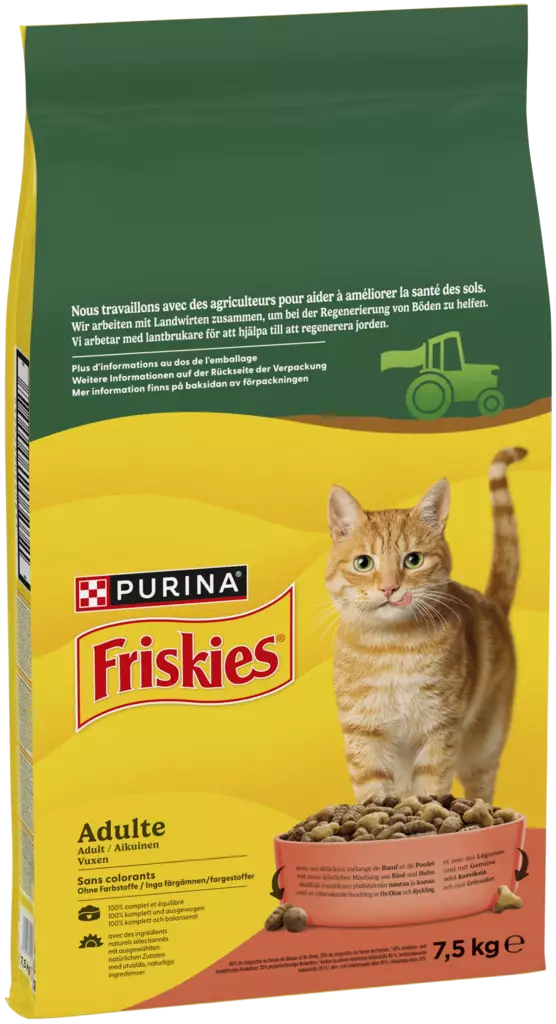Friskies Adult nautaa,kanaa,kasvis 7,5kg - Kissan kuivaruoat - 3222270550871 - 1