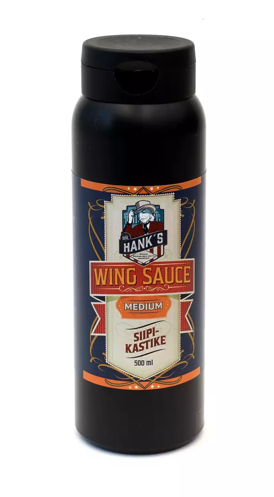 Hank`s wing sauce medium 500ml - Ruokaöljyt, maustaminen ja makeutus - 6430051368011 - 1