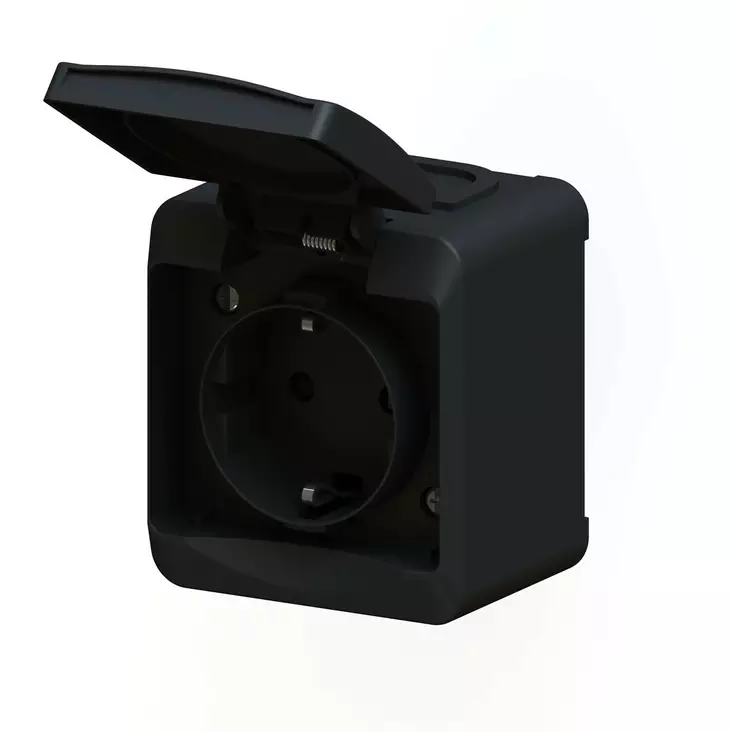 Harju Hiili pistorasia 1-os. pinta IP44 - Pistorasiat - 6438140197191 - 1