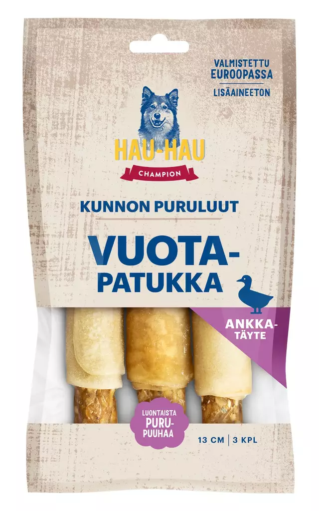HHC Vuotapatukka ankka 13cm 150g - Koiran luut - 6430076894571 - 1