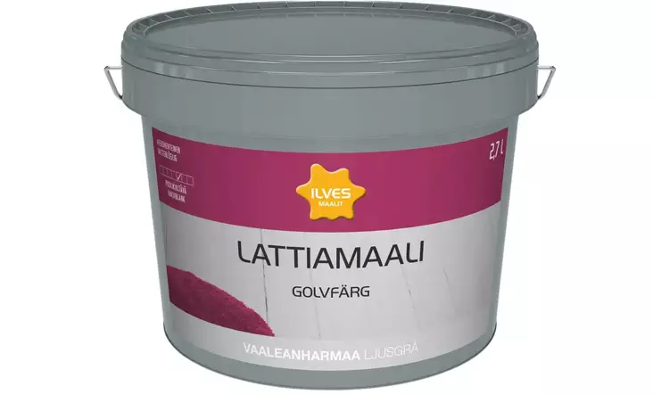 Ilves Lattiamaali Vaaleanharmaa 2,7L - Lattiamaalit - 6430026954201 - 1