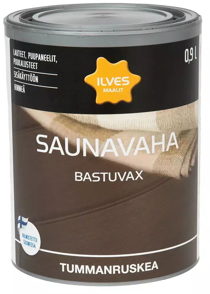 Ilves Saunavaha Tummanruskea 0,9L - Saunasuojat ja vahat - 6430026952931 - 1
