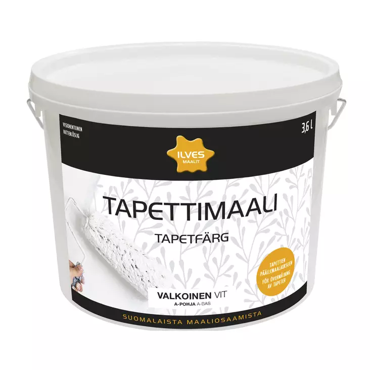 Ilves Tapettimaali Valkoinen 3,6L - Seinämaalit - 6430026952511 - 1