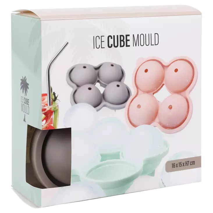 Jääpalamuotti pyöreät jääpalat 4kpl - Leivontamuotit ja ruokamuotit - 8721037331081 - 1