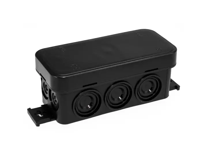 Jakorasia musta 90x43x39mm IP55 - Kojerasiat ja jakorasiat - 8429760821731 - 1