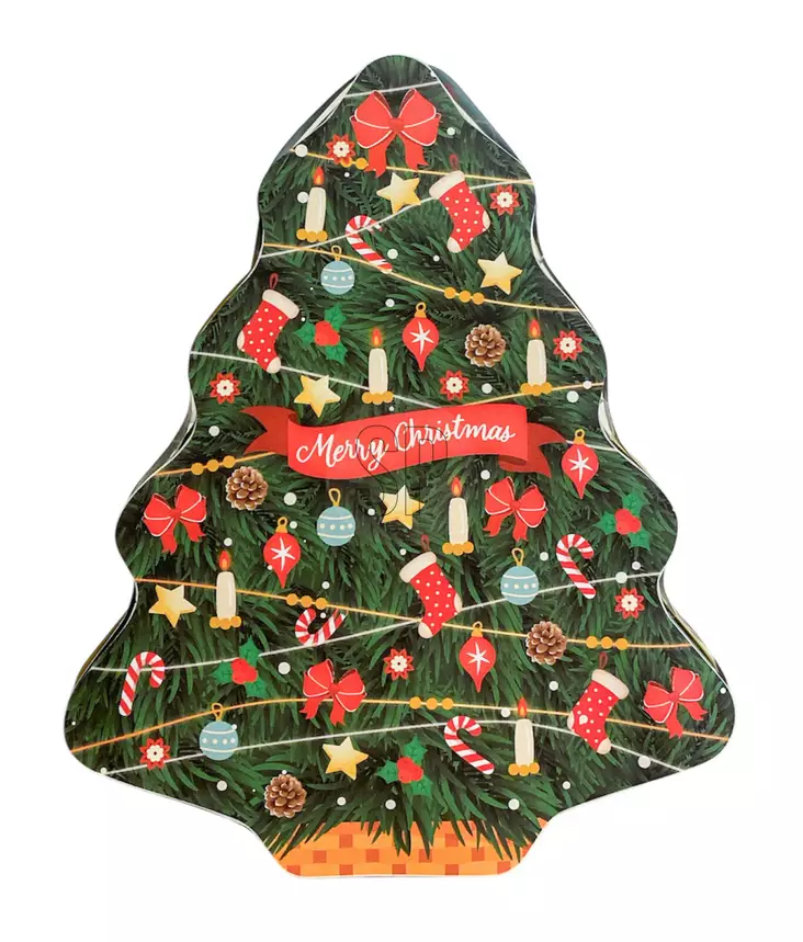 Joulukuusi peltirasia (12x10g) 120g - Joulumakeiset - 8713305820311 - 1