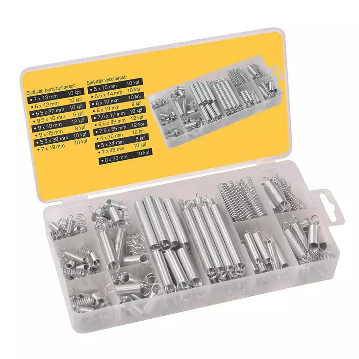 Jousilajitelmasarja 200-osainen - Muut kiinnitystarvikkeet ja lajitelmat - 6430017708141 - 1