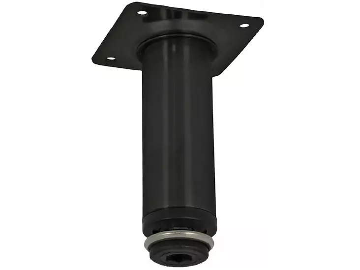 Kalustejalka laipalla 100mm musta - Kalustehelat - 6414676004981 - 1