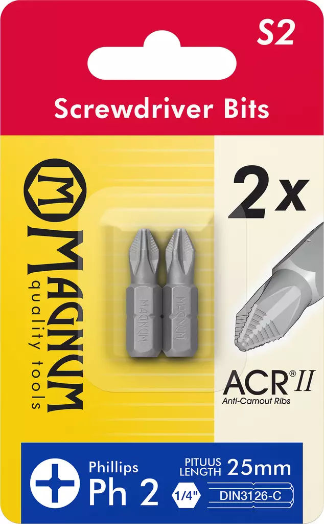 Kärki ACR2 2kpl Ph2 25mm - Ruuvauskärjet - 6418868172021 - 1