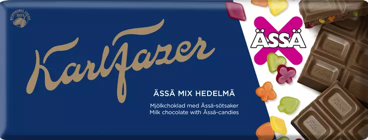 Karl Fazer Ässä Mix suklaalevy - Karkit - 6416453014411 - 1
