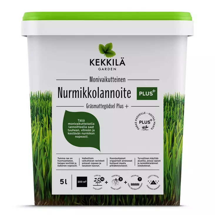 Kekkilä nurmikkolannoite plus 5l - Puutarhalannoitteet - 6433000623711 - 2