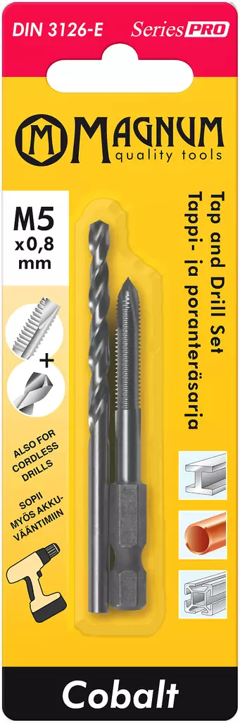 Kierretappi ja poranterä M5 - Kierretyökalut - 6418868968051 - 1