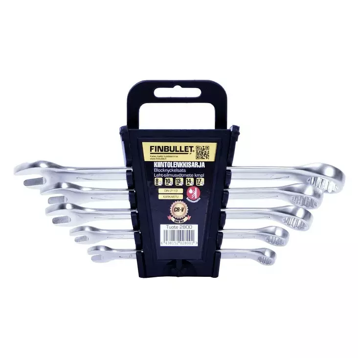 Kiintolenkkiavainsarja 5 osaa 8/10/13/14/17 mm din3113 crv - Avainsarjat - 6438152028001 - 1