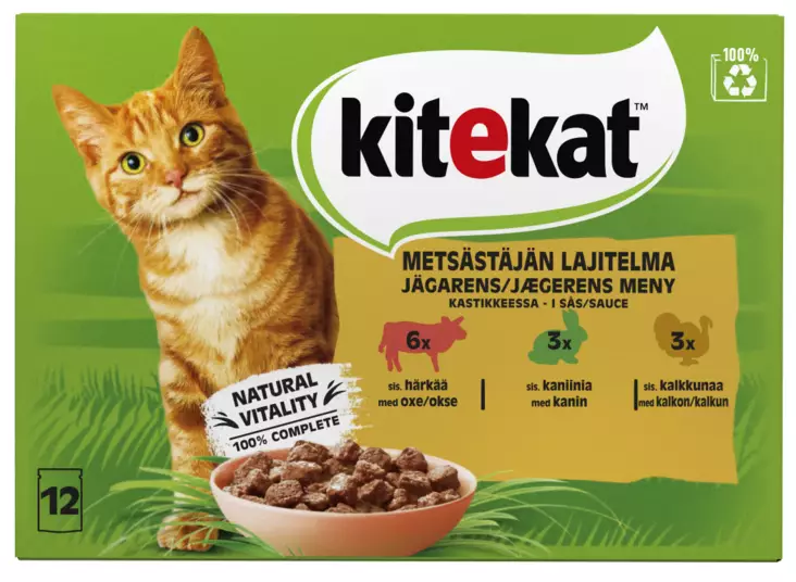 Kitekat Metsästäjän Menu kast.12x85g - Kissan märkäruoat - 4008429158971 - 1