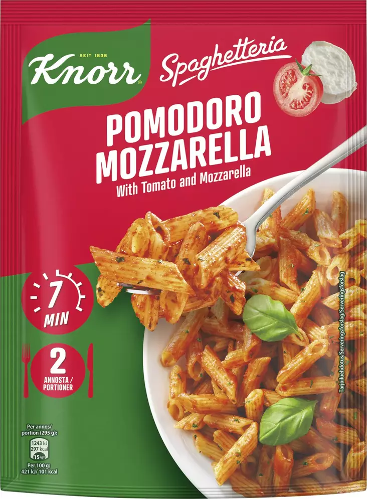 Knorr Spaghetteria 163g mozzarella - Kuivaruoka-aineet, keitot ja kastikkeet - 8720182407351 - 1