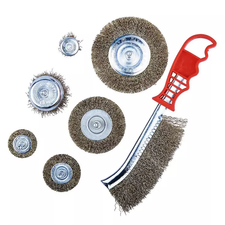 Koneteräsharjasarja 7-os - Nailon-ja teräsharjat - 6438152012611 - 1
