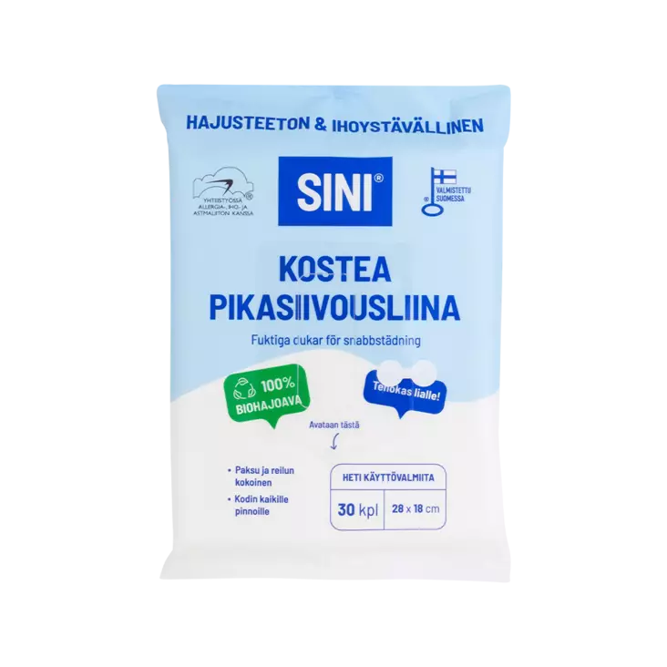 Kostea pikasiivousliina 30 kpl - Pölyhuiskat ja siivousliinat - 6423800037481 - 1