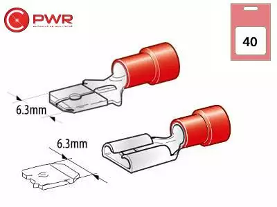 Laattaliittimet 0,25-1,0MM PUN. - Liittimet ja liitinlajitelmat - 6438255138461 - 1