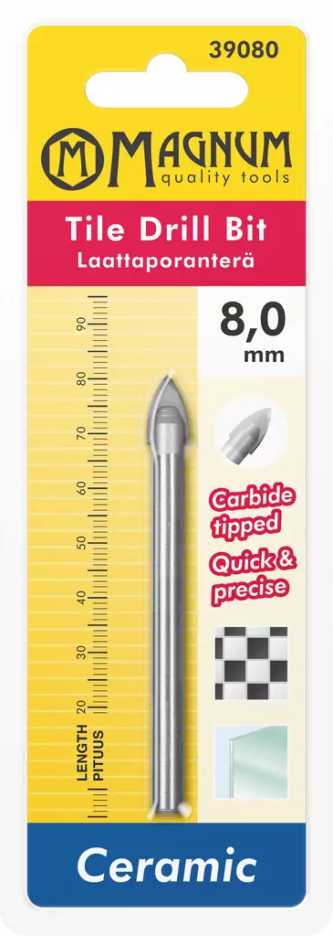 Laattaporanterä 4mm - Kivi- ja betoniporanterät - 6418868390401 - 1