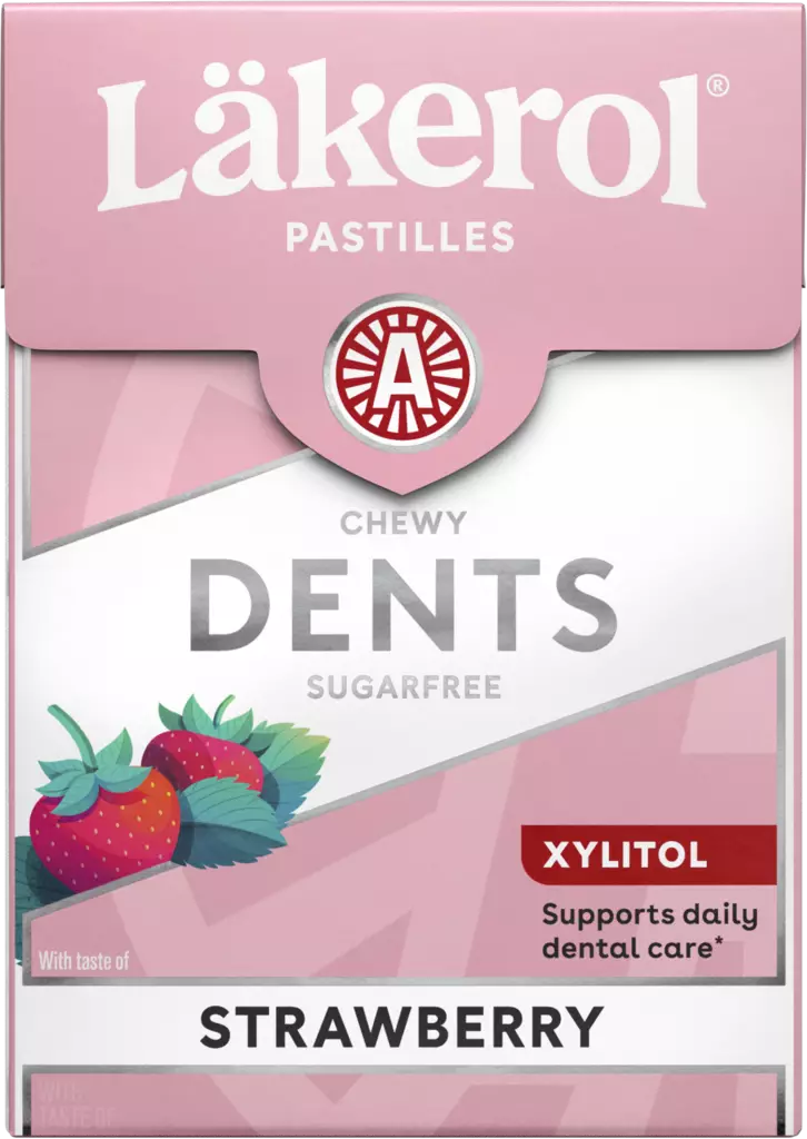 Läkerol dents strawberry 85 g - Karkit - 6420256012901 - 1