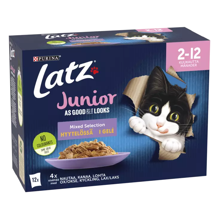 Latz Agail Junior laj.hyytelössä 12x85g - Kissan märkäruoat - 8445290599131 - 1