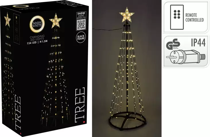 Led-joulukuusi 150cm 154 led - Jouluvalot - 8721037666411 - 1