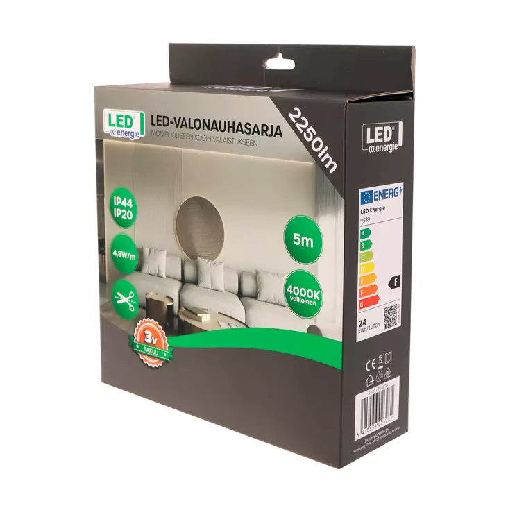Led energie valonauhasarja 5m 24w 2250lm 4000k ip20/ip44 - Muut metsätyötarvikkeet - 6418536026281 - 1