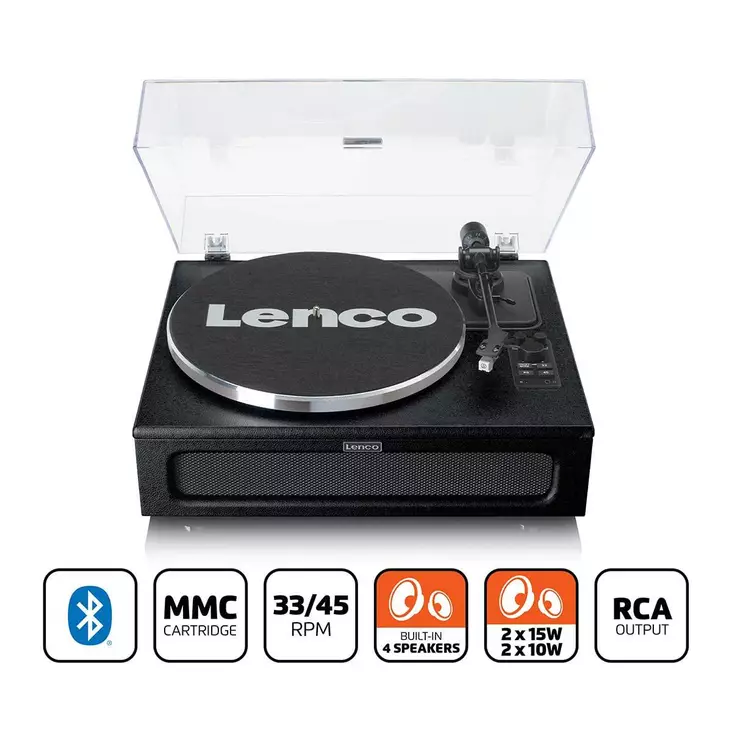 Levysoitin lenco ls-410bk kaiuttimilla - Radiot, soittimet ja radiopuhelimet - 8711902069621 - 1