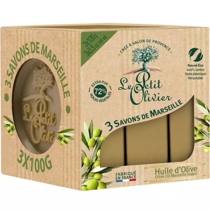 LPO Marseillle saippua 3X100g Oliiviöljy - Palasaippuat - 3549620005851 - 1