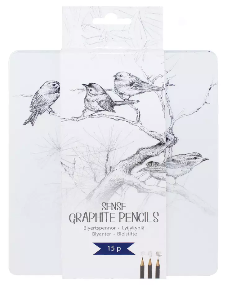 Lyijykynät Sense 15kpl luonnost 9B-4H - Lyijykynät ja lyijyt - 7312460109081 - 1