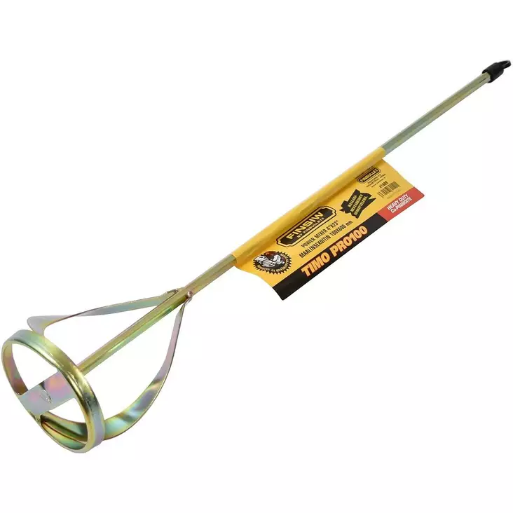 Maalinsekoitin 100 x 600 mm keltapassivoitu - Muuraus-ja laatoitustarvikkeet - 6430017701401 - 1