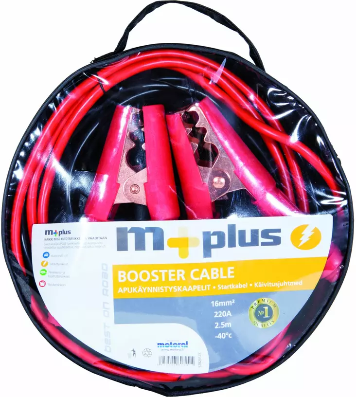 M+ Apukäynnistyskaapelit 16mm² 2.5m 220A - Apukäynnistimet ja käynnistyskaapelit - 6417196618911 - 1